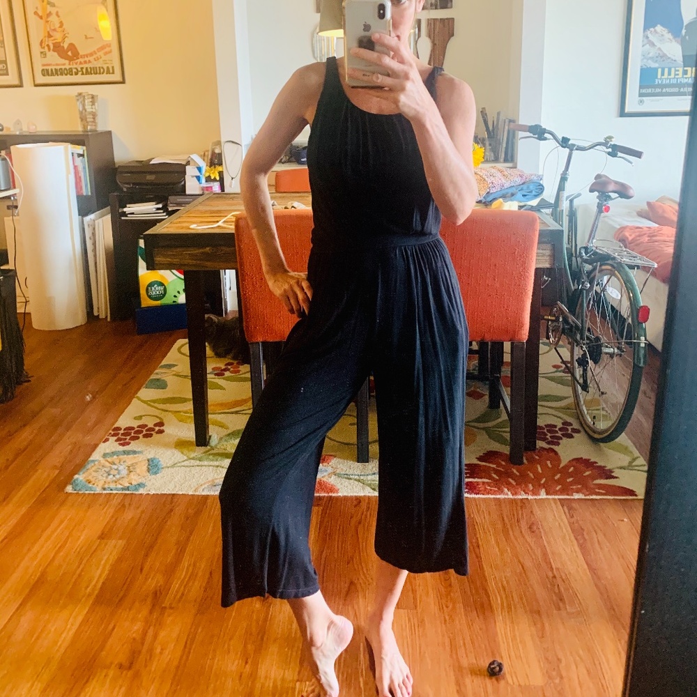 Tommy Bahama Black cotton sleeveless romper